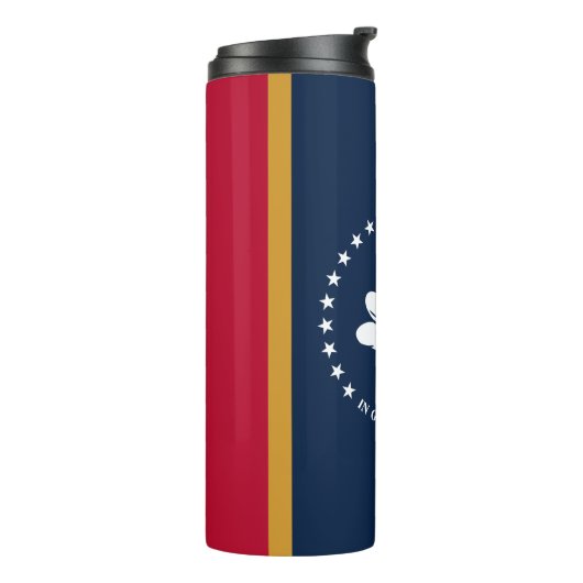 Thermal Tumbler with flag of Mississippi, USA Thermosbeker (Gedraaid links)