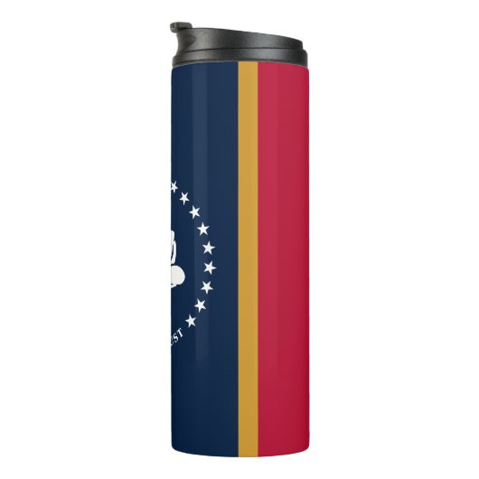 Thermal Tumbler with flag of Mississippi, USA Thermosbeker (Geroteerd rechts)