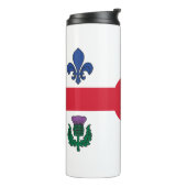 Thermal Tumbler with flag of Montreal, Canada Thermosbeker (Gedraaid links)