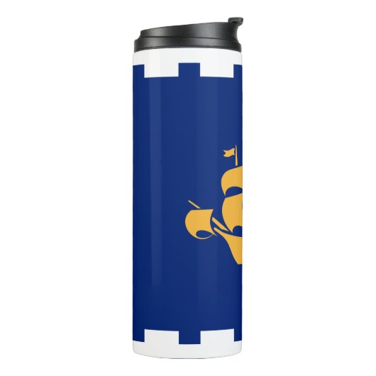 Thermal Tumbler with flag of Quebec City Thermosbeker (Gedraaid links)