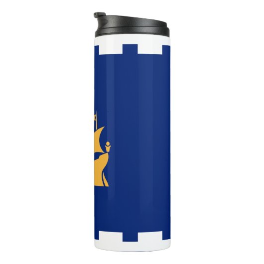 Thermal Tumbler with flag of Quebec City Thermosbeker (Geroteerd rechts)
