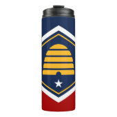 Thermal Tumbler with flag of Utah State, USA Thermosbeker (Voorkant)