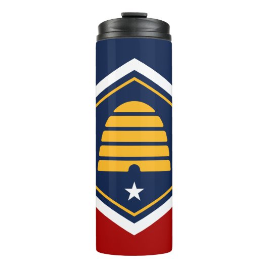Thermal Tumbler with flag of Utah State, USA Thermosbeker (Voorkant)