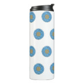 Thermal Tumbler with hand- drawn mandala design Thermosbeker (Gedraaid links)