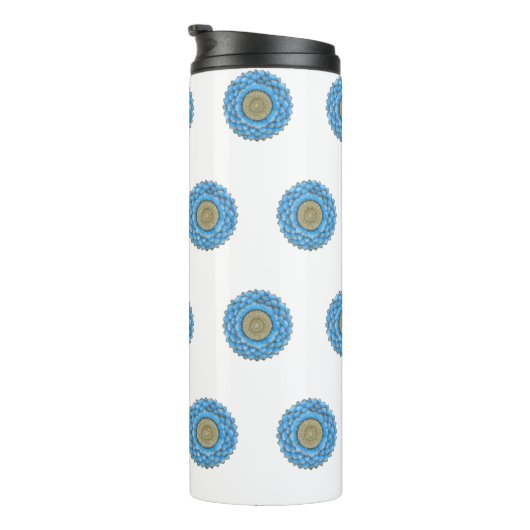 Thermal Tumbler with hand- drawn mandala design Thermosbeker (Geroteerd rechts)