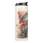 Thermal Tumblers - Kittens in an Autumn Garden  Thermosbeker (Gedraaid links)