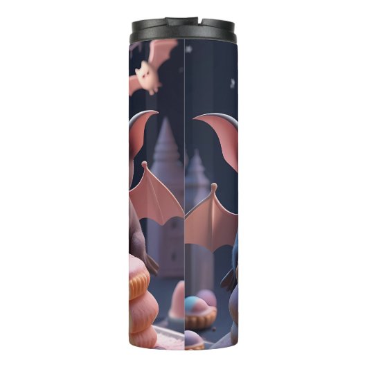  Thermal Tumblers - Sweet & Spooky Bat Bakery Art  Thermosbeker (Achterkant)