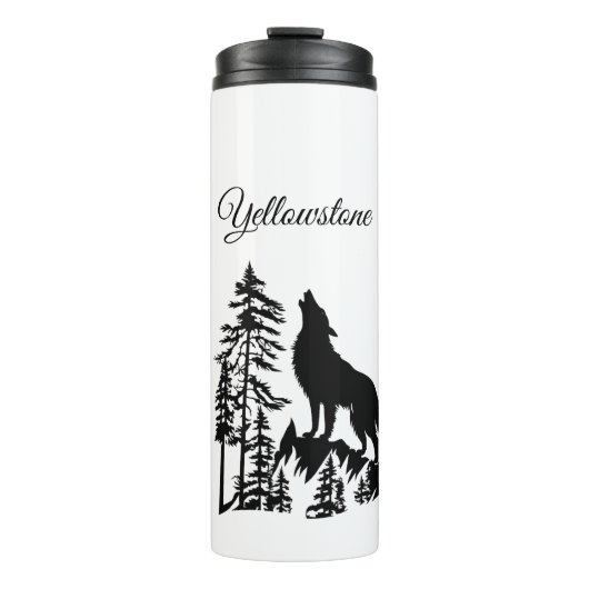 Thermale Tumbler-Yellowstone Wolf Thermosbeker (Voorkant)