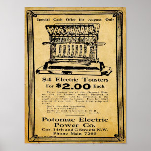 thermax — elektrische toaster afdrukken poster