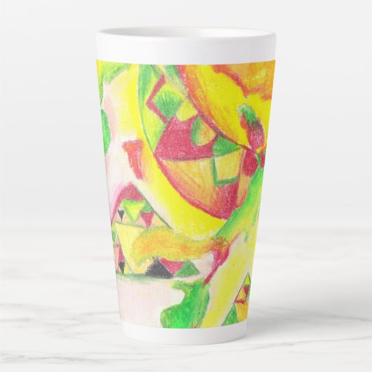 Thermisch Abstract door AnyaC 2 Latte Mok (Voorkant)