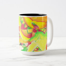 Thermisch Abstract door AnyaC 2 Tweekleurige Koffiemok