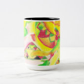 Thermisch Abstract door AnyaC 2 Tweekleurige Koffiemok (Center)