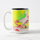 Thermisch Abstract door AnyaC 2 Tweekleurige Koffiemok (Links)