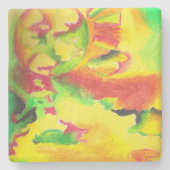 Thermisch Abstract door AnyaC Stenen Onderzetter (Voorkant)