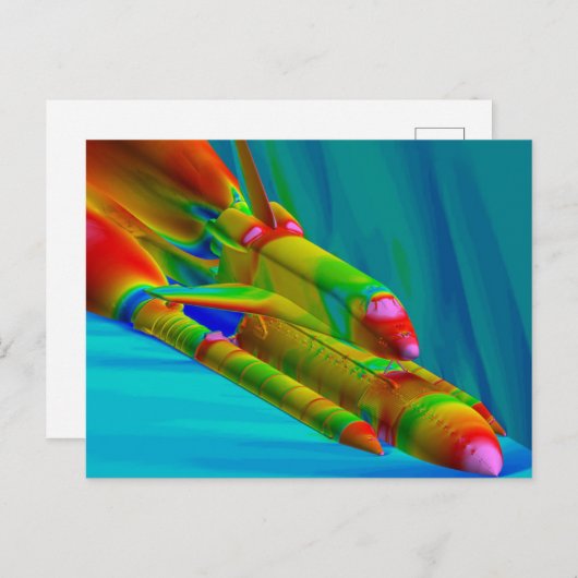 THERMISCH AFBEELDING VAN DE SPACESHUTTLE BRIEFKAART (Voorkant / Achterkant)