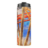 thermisch trommelapparaat met roller-onderzetter thermosbeker (Voorkant)