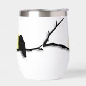 Thermisch wijnglas - Kolibrie op Branch (Links)