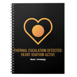 Thermische Escalatie Gedetecteerd Hartontsteking A Notitieboek
