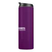 Thermische flacon met trommel - Paars met witte Lo Thermosbeker (Geroteerd rechts)