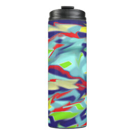 Thermische getumbler - Blauwe Chaos in vormontwerp Thermosbeker