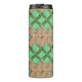 Thermische getumbler - Doorweven vierkantjes op br Thermosbeker (Achterkant)