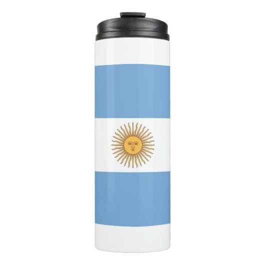 Thermische getumbler met vlag van Argentinië Thermosbeker (Voorkant)