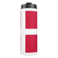Thermische getumbler met vlag van Denemarken