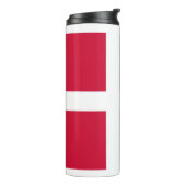 Thermische getumbler met vlag van Denemarken Thermosbeker (Gedraaid links)