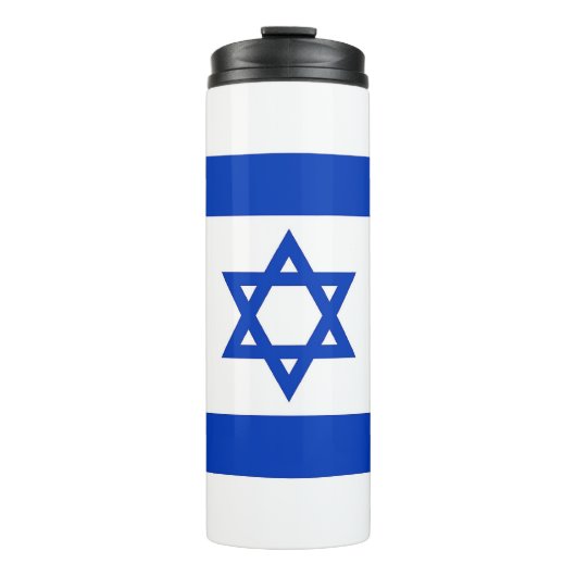 Thermische getumbler met vlag van Israël Thermosbeker (Voorkant)