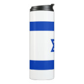 Thermische getumbler met vlag van Israël Thermosbeker (Gedraaid links)