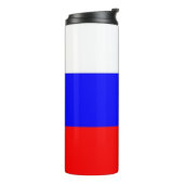 Thermische getumbler met vlag van Rusland Thermosbeker (Gedraaid links)