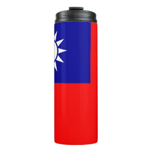 Thermische getumbler met vlag van Taiwan Thermosbeker
