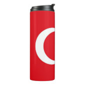 Thermische getumbler met vlag van Turkije Thermosbeker (Gedraaid links)