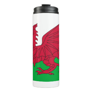 Thermische getumbler met vlag van Wales Thermosbeker