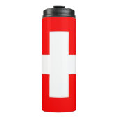 Thermische getumbler met vlag van Zwitserland Thermosbeker (Voorkant)