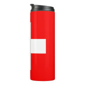 Thermische getumbler met vlag van Zwitserland Thermosbeker (Geroteerd rechts)