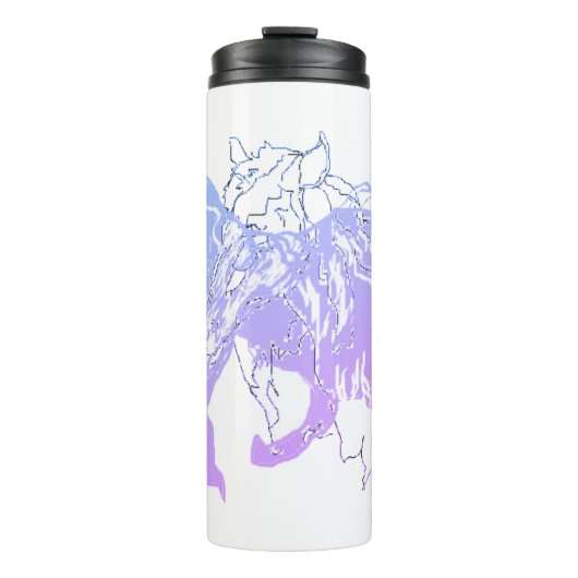 Thermische getumbler : paarden thermosbeker (Voorkant)