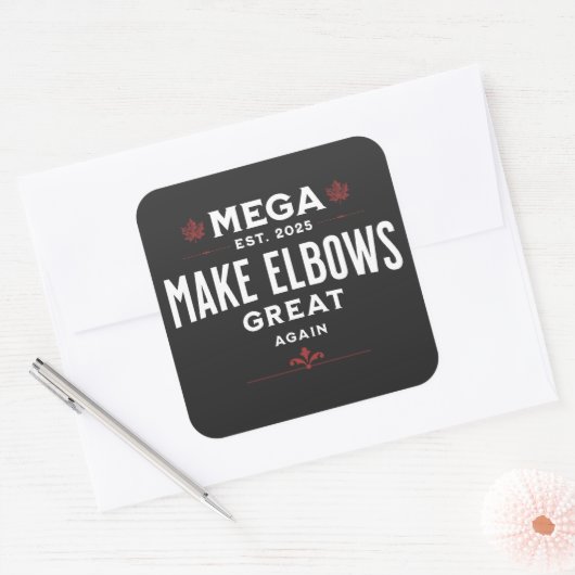 Thermische getumbler vierkante sticker (Envelop)