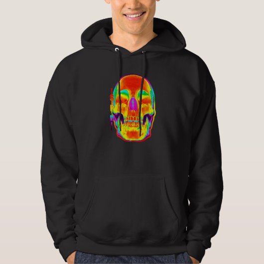 Thermische Kaart Schedel Warmte Hoodie (Voorkant)