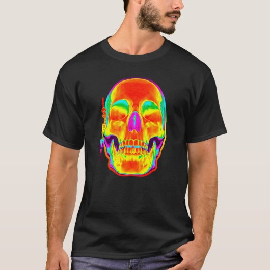 Thermische Kaart Schedel Warmte T-shirt (Voorkant)