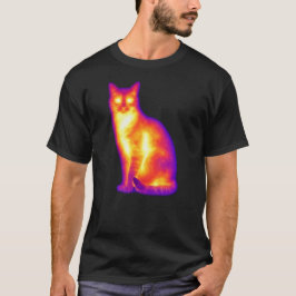 Thermische Kat Infrarood Warmte Visie Kunst T-shirt