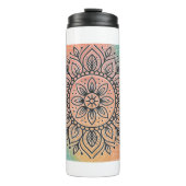 Thermische mandala waterfles thermosbeker (Voorkant)
