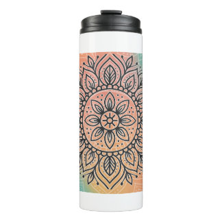 Thermische mandala waterfles thermosbeker