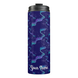 Thermische mengelmoes van de noordelijke lampjes thermosbeker