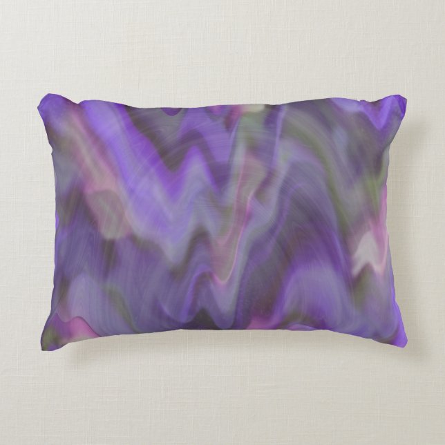 Thermische paarse golven accent kussen (Voorkant)