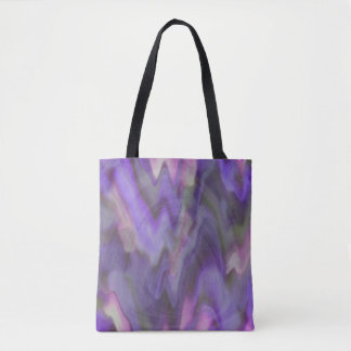 Thermische paarse golven tote bag