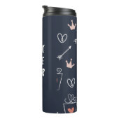 Thermische trommel met handgeschreven vormen thermosbeker (Geroteerd rechts)