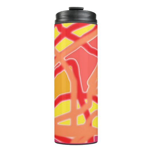 Thermische trommel - Roze Chaos in het Ontwerp van Thermosbeker (Voorkant)