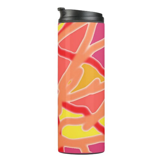 Thermische trommel - Roze Chaos in het Ontwerp van Thermosbeker (Geroteerd rechts)