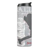 Thermische trommel van de honkbalspeler thermosbeker (Gedraaid links)